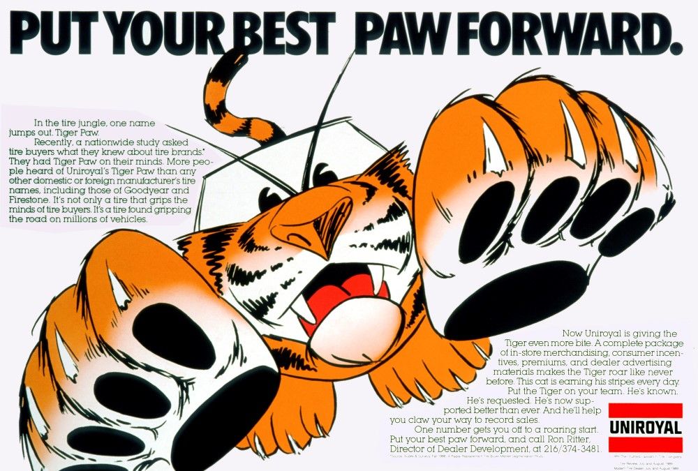 1981 6 affiche publicitaire uniroyal1000