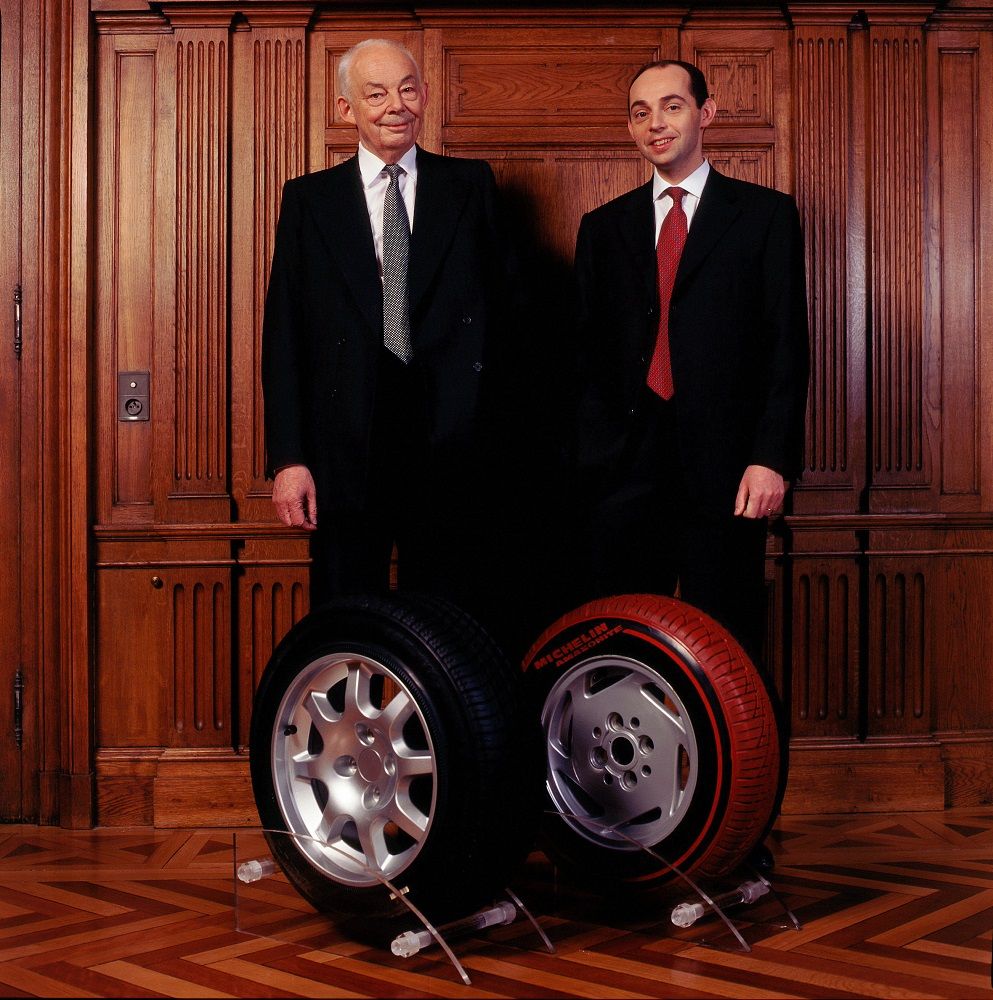 1998 portrait officiel de francois et edouard michelin
