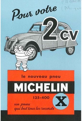 1935 4 prospectus b to b le pneu michelin x et la 2cv 1950s1000 small
