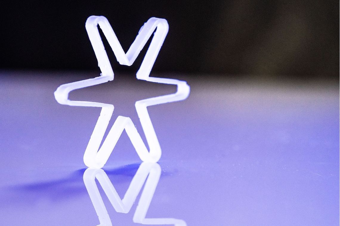 zoom in on a star-shaped gastric implant designed by Solesis